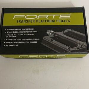 Forte Transfer Platform Flat Pedals (Black) FT6TPBK / Flat Mountain‎ Bike Pedals